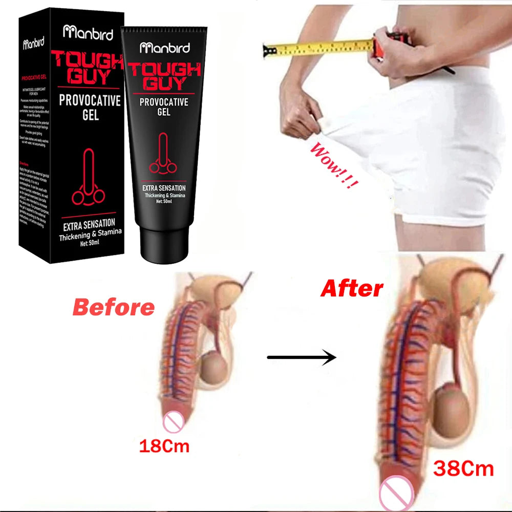 Herbal Male Big Dick Cock Penis Enlargement Cream Growth Thickening Sex Toys Lasting Erection Delay Cream Essential Oil XXL Size