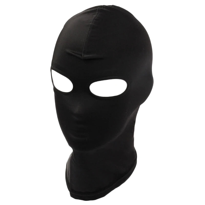 Adult Open Eye Mouth Headgear Mask Hood Blindfold Full Head Cover BDSM Sex Toys