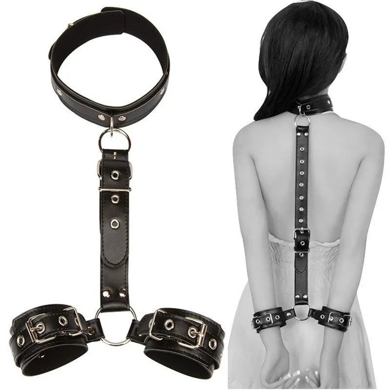Sexy Handcuffs Collar Adult Games Fetish Flirting Bdsm Sex Bondage Rope Slave Sex Toys For Woman Couples Gay Erotic Accessories